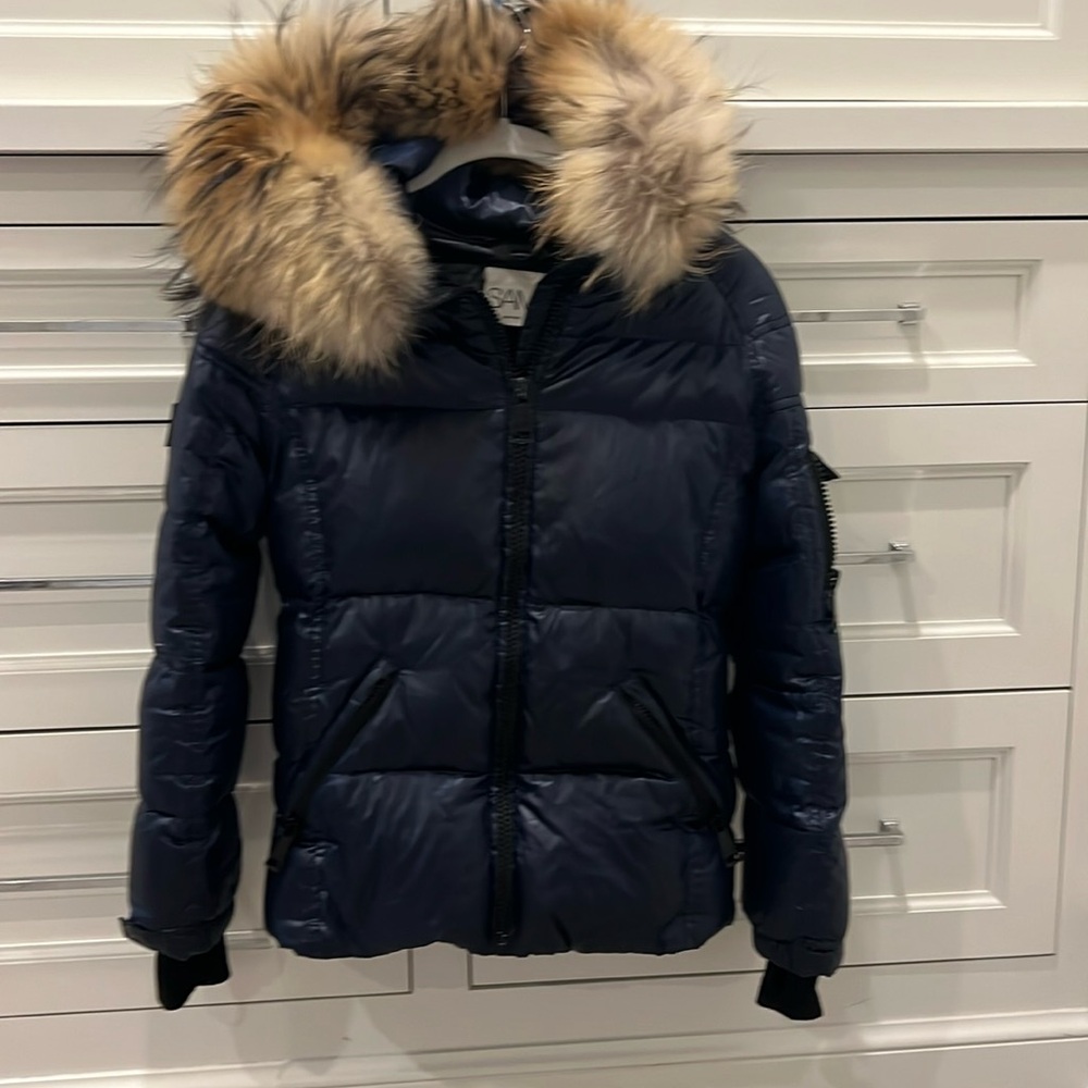 SAM nyc puffer coat. Midnight blue